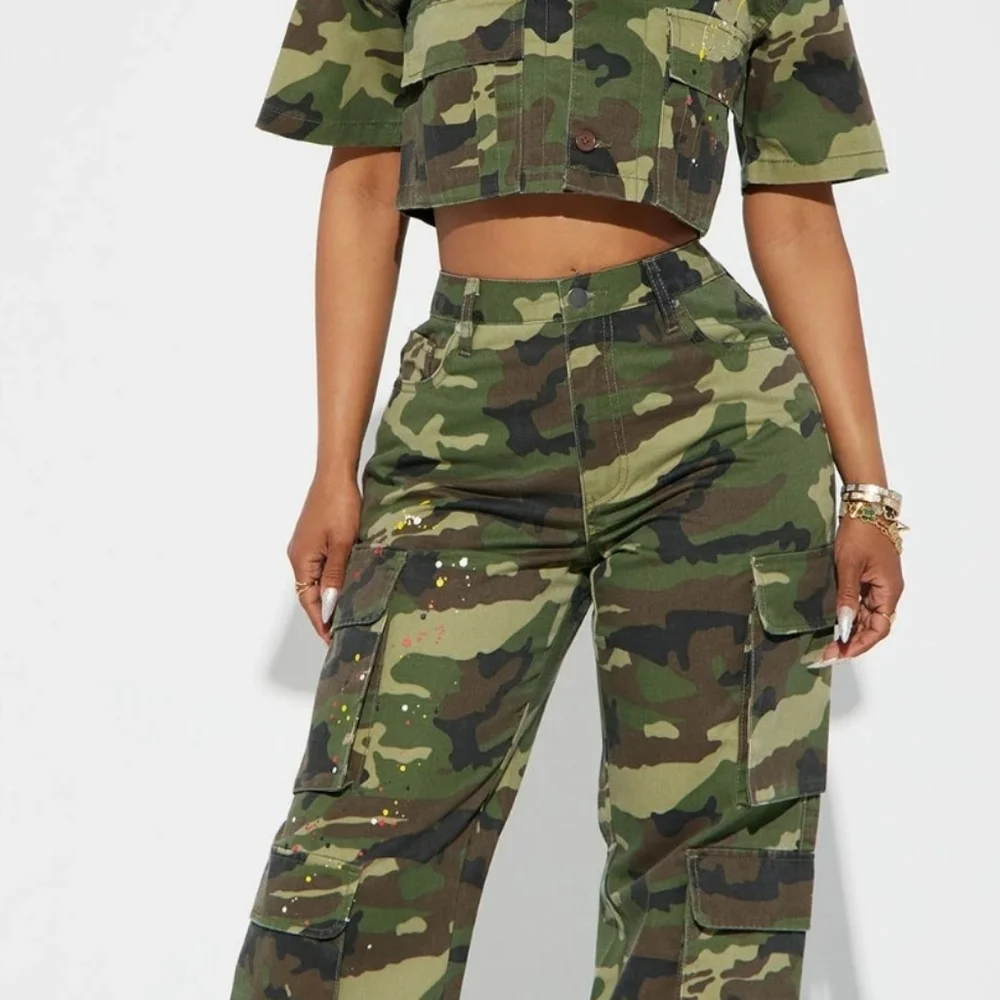 Womans Camouflage Cargo Pants Size M - Picture 5 of 7